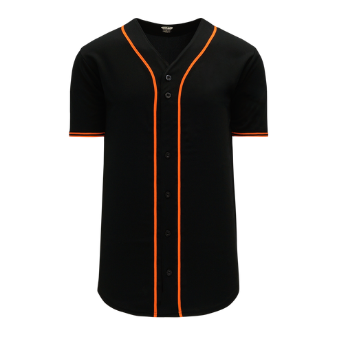 Athletic Knit Full Button Baseball Jersey with Braided Trim (BA5500)